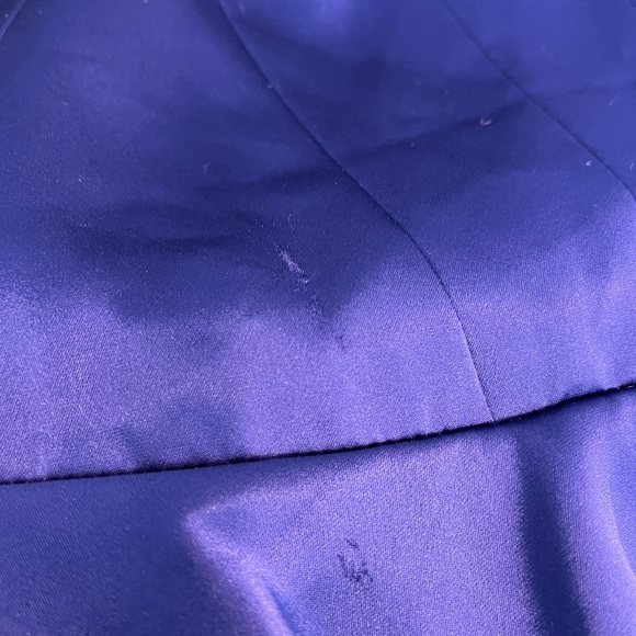 Karen Millen Sleeveless Tiered Royal Blue Drop Waist Mini  Dress Cocktail Size 8 - Picture 13 of 13